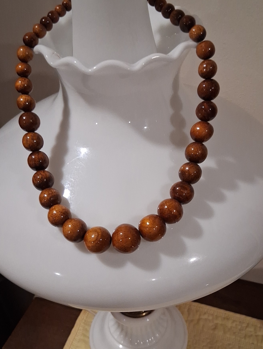 Brown Wooden Bead Necklace